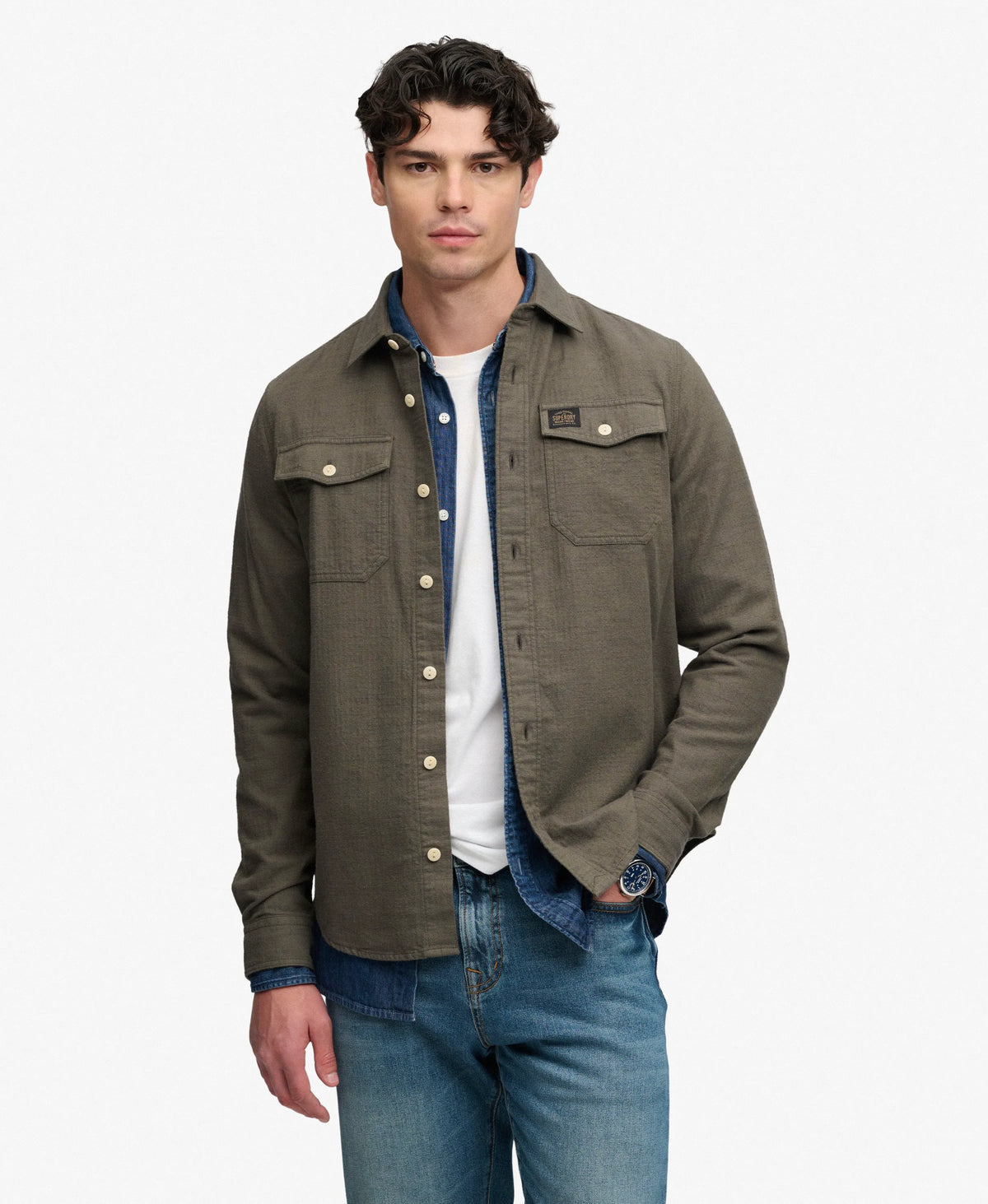 Olive Green Slub