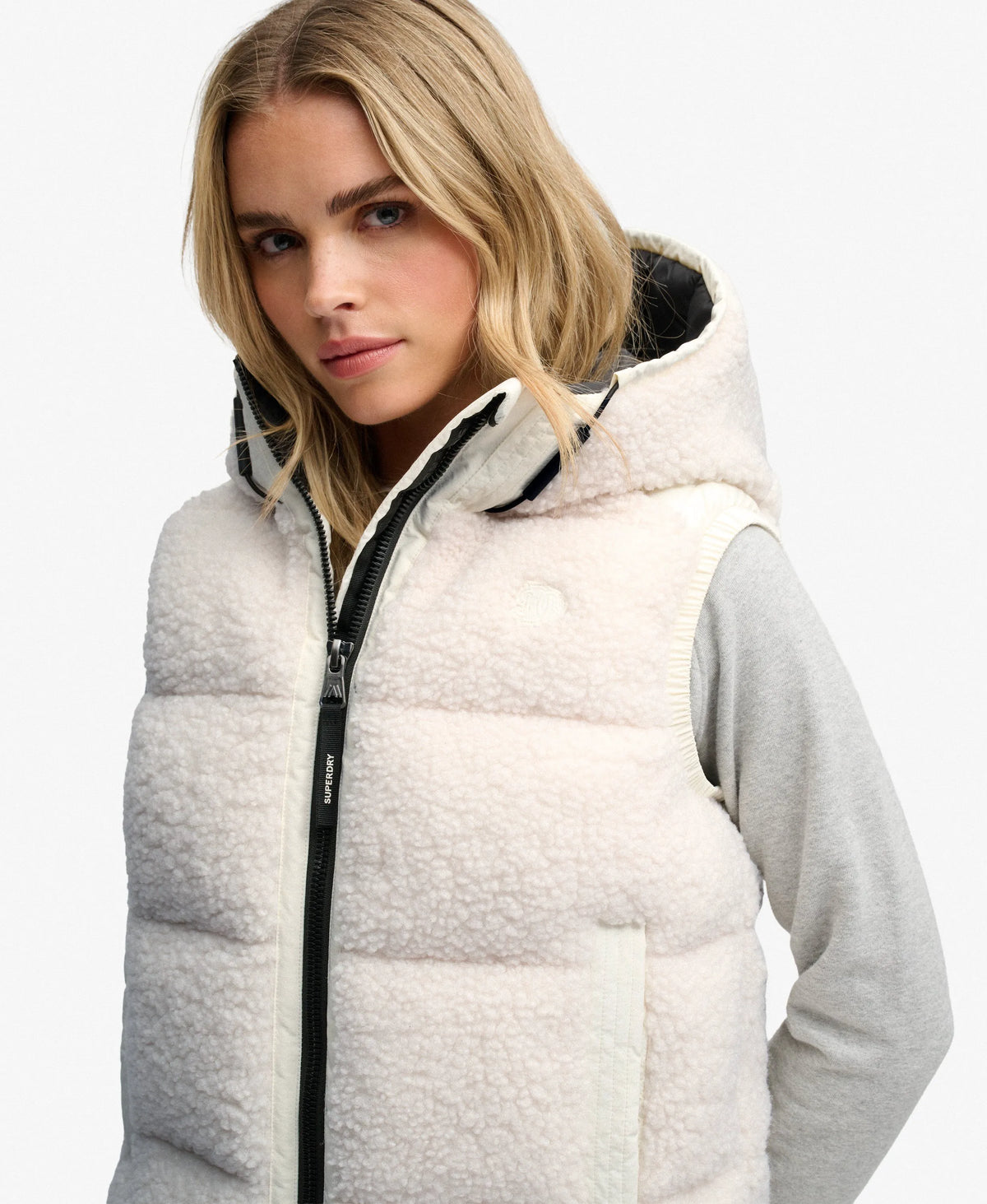 Borg Hooded Puffer Gilet