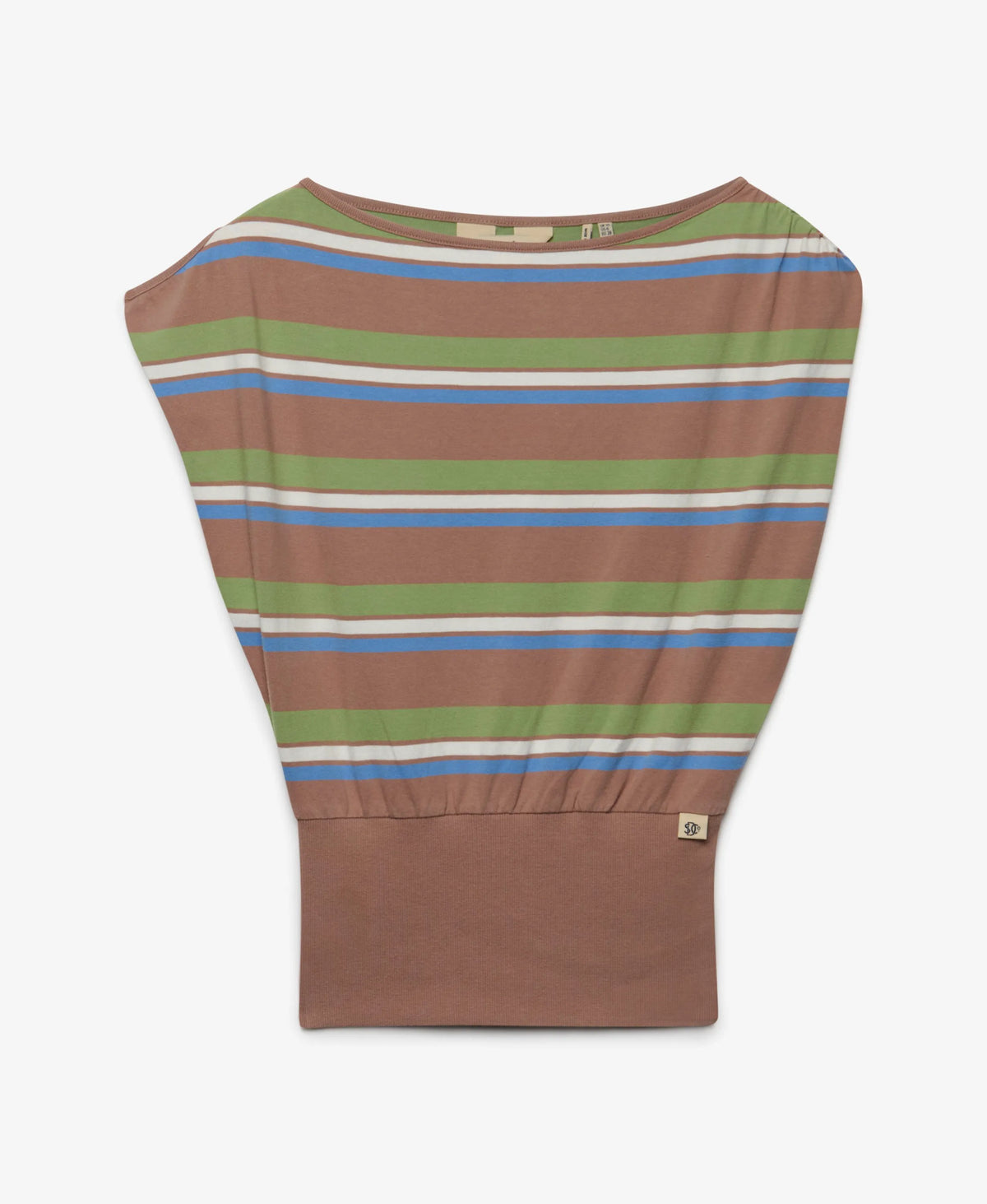 Deep Rib Stripe Bardot Top