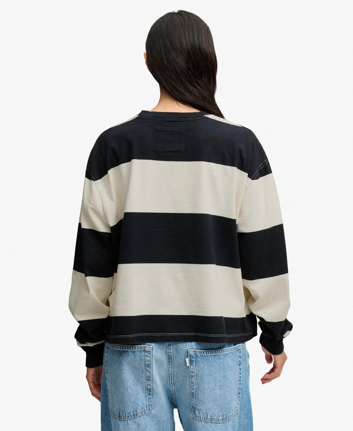 Athletic Essentials Stripe Slouchy Sweatshirt