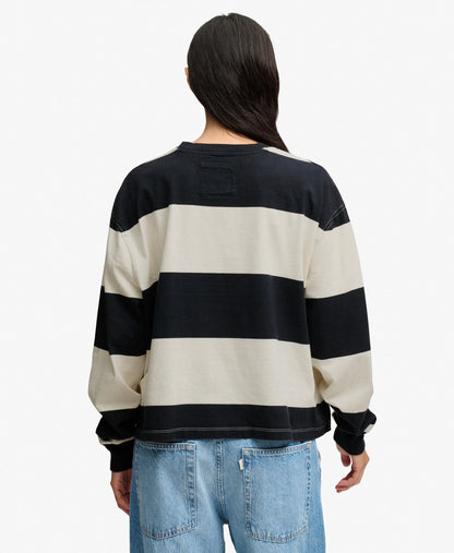 Athletic Essentials Stripe Slouchy Sweatshirt