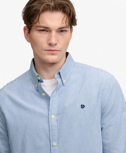 Azure Blue Mini Stripe