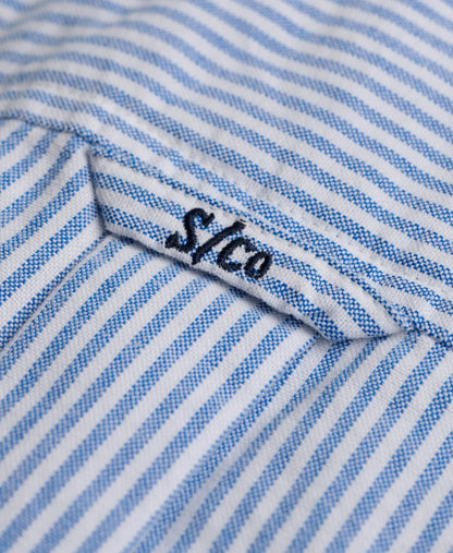 Azure Blue Mini Stripe