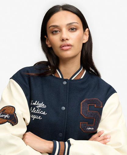 Patch Varsity Bomber Jacket
