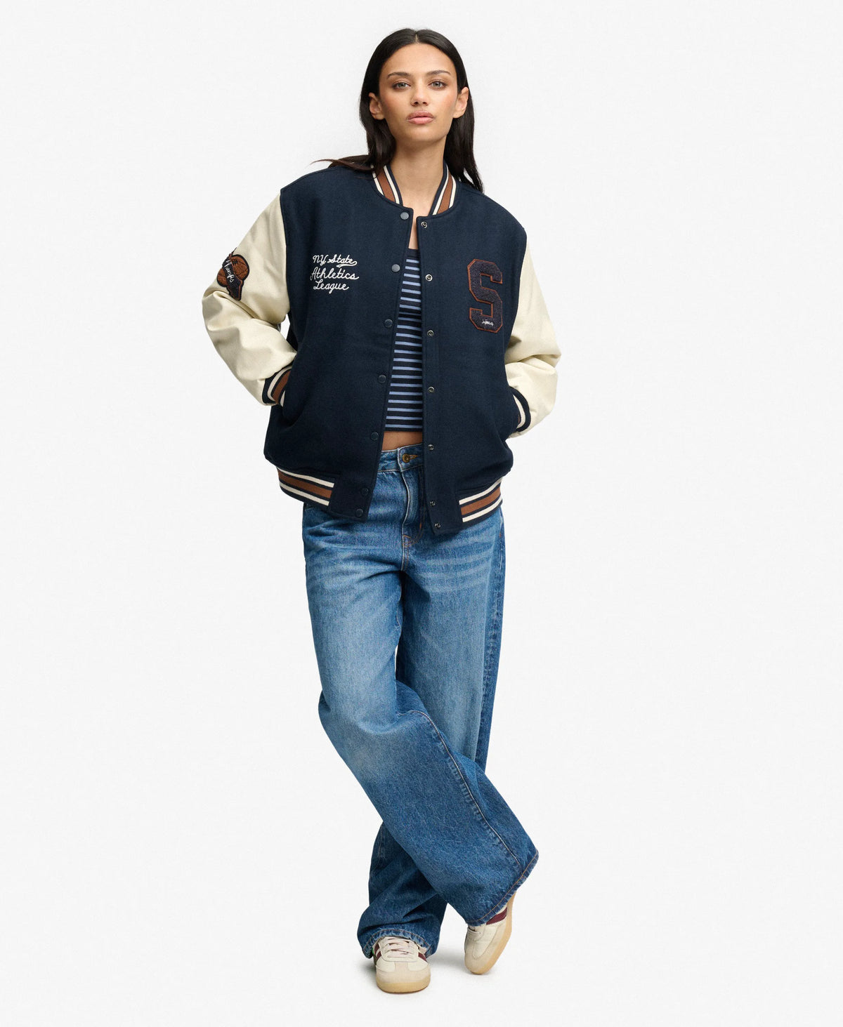 Patch Varsity Bomber Jacket