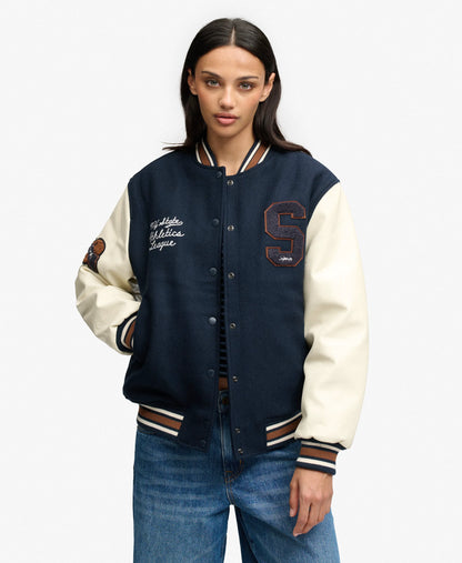 Patch Varsity Bomber Jacket