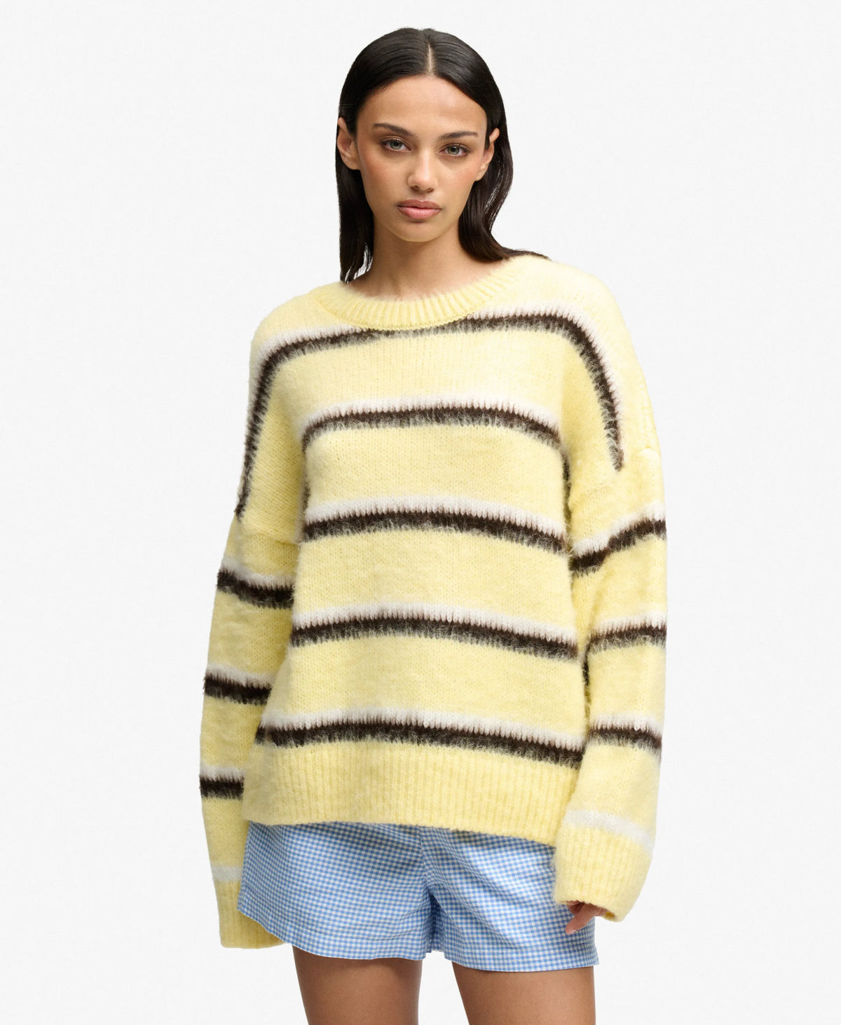 Butter Yellow Brown Stripe