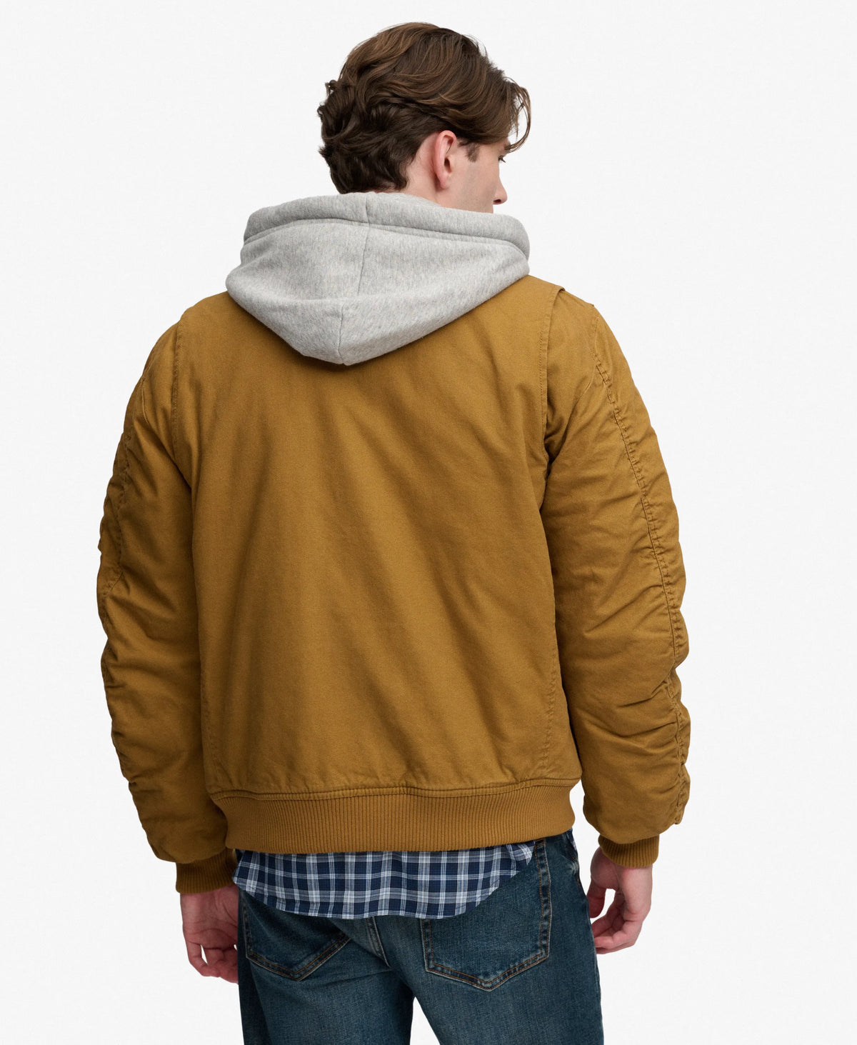 Hooded Canvas MA1 Bomber Jacket