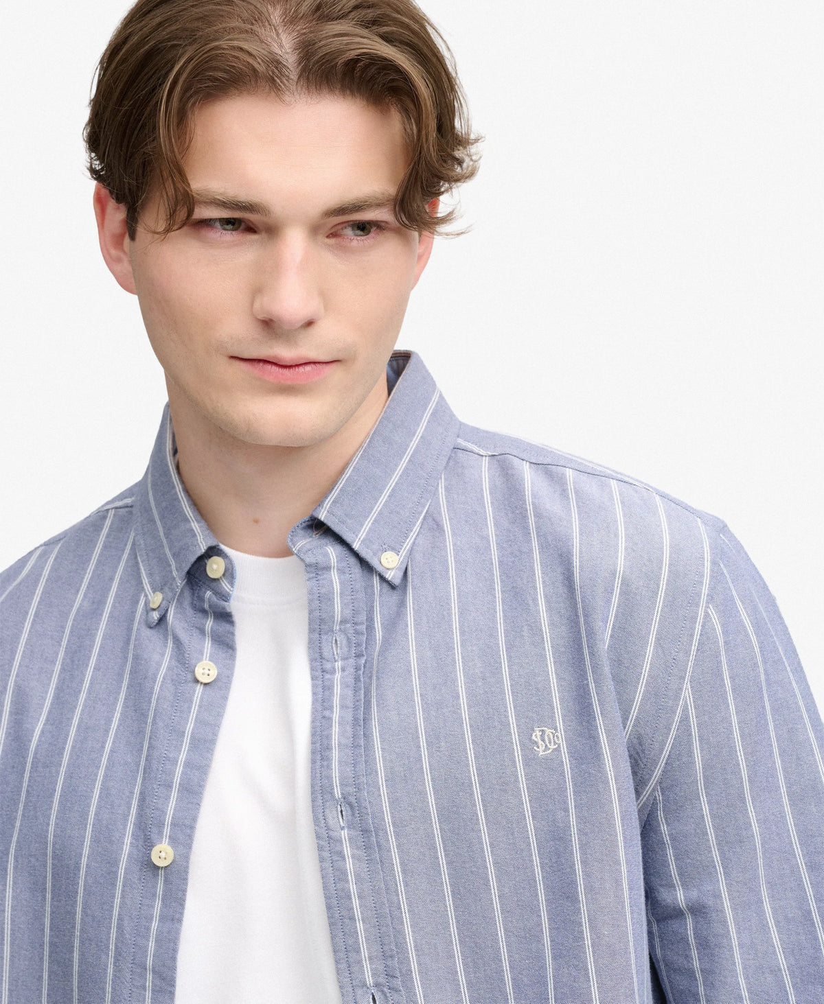 Twin Chalk Indigo Stripe