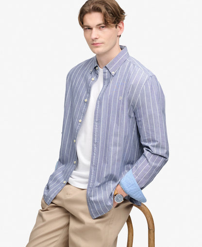 Twin Chalk Indigo Stripe