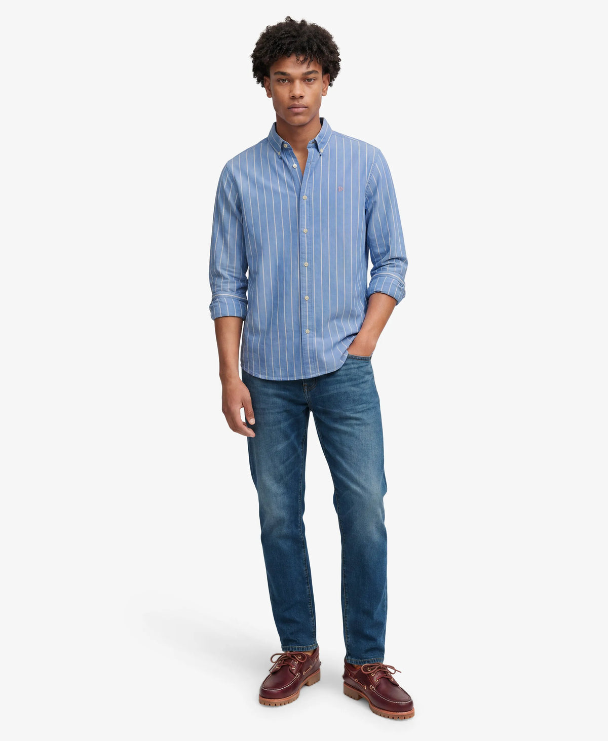 Twin Chalk Blue Stripe