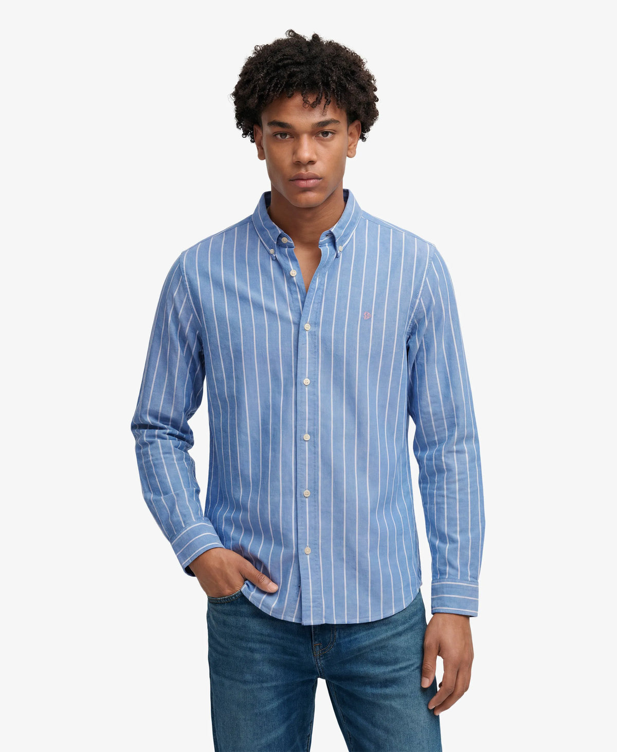 Twin Chalk Blue Stripe