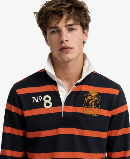 Navy/Orange Stripe