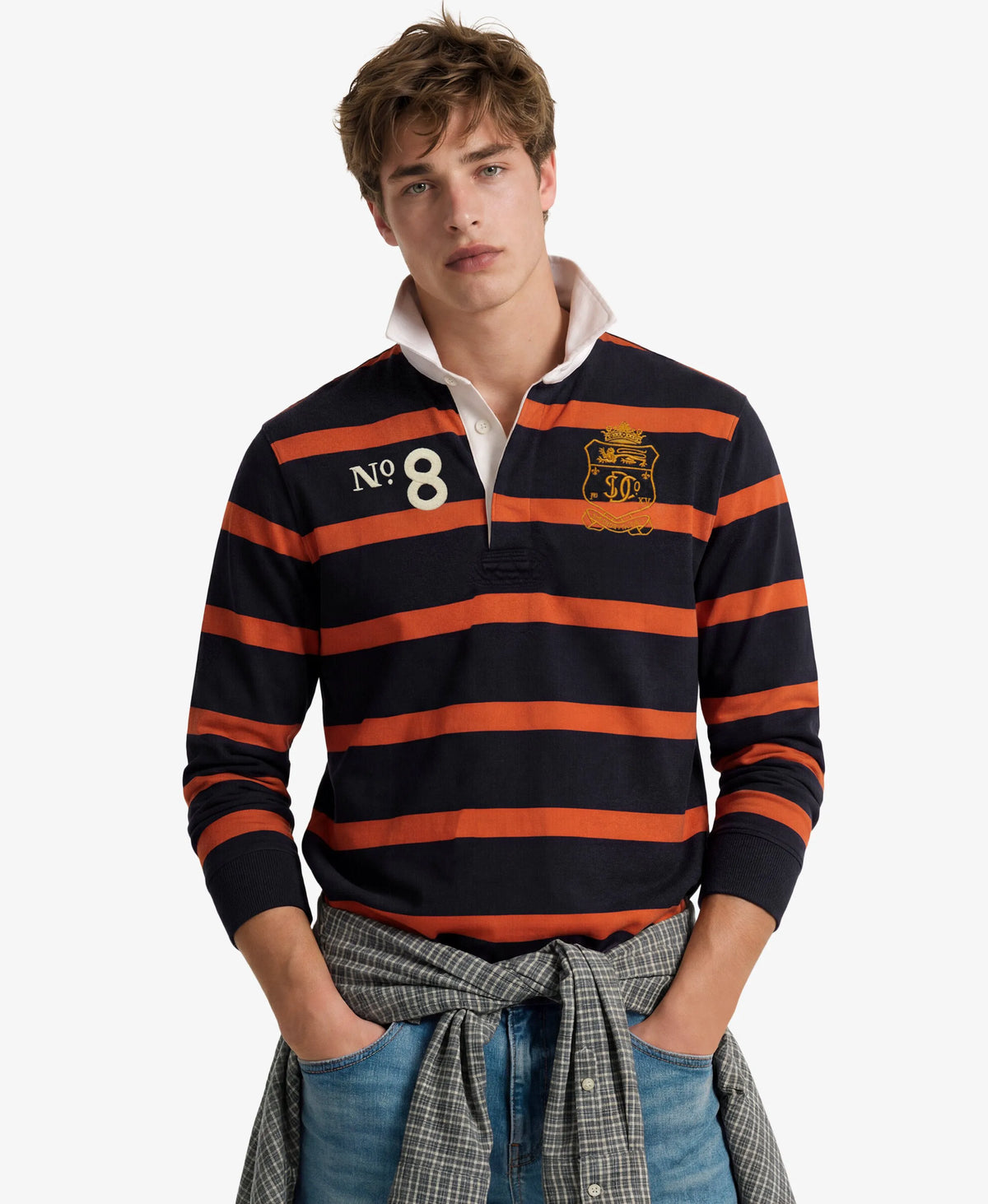 Navy/Orange Stripe