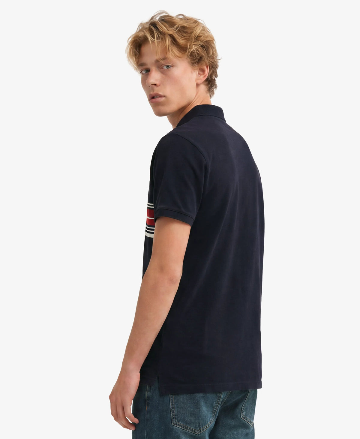 NAVY CHEST BAND STRIPE