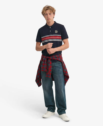 NAVY CHEST BAND STRIPE