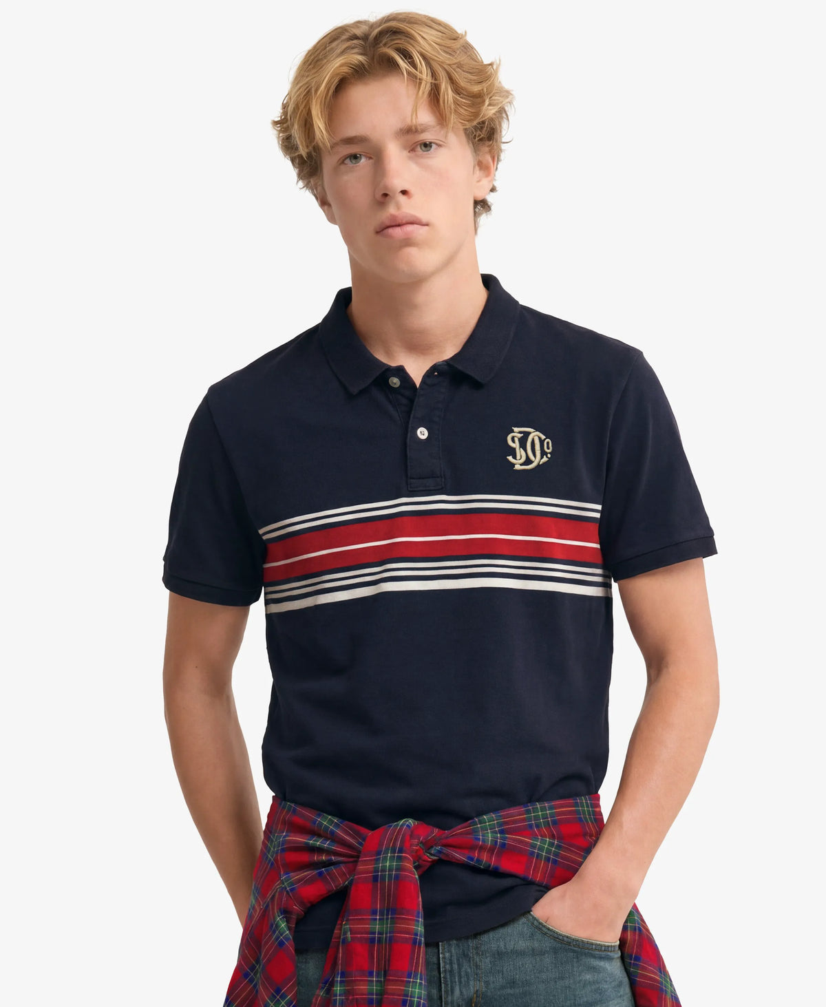 NAVY CHEST BAND STRIPE
