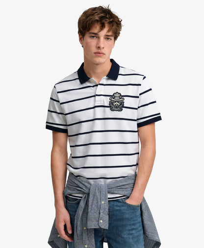 Optic/Navy Stripe