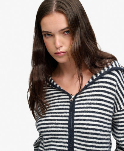 Navy/Off White Stripe
