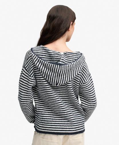 Navy/Off White Stripe
