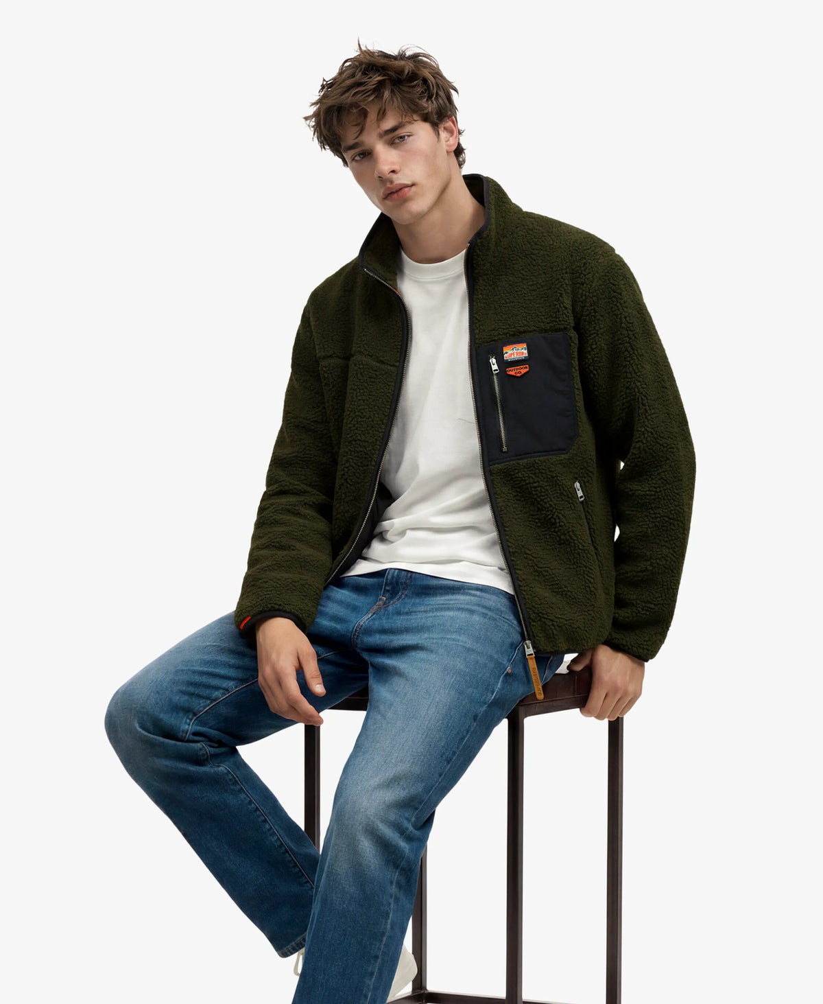 Vintage Retro Borg Fleece Jacket
