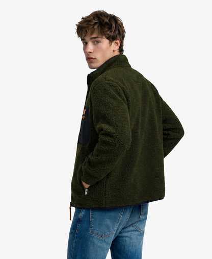 Vintage Retro Borg Fleece Jacket