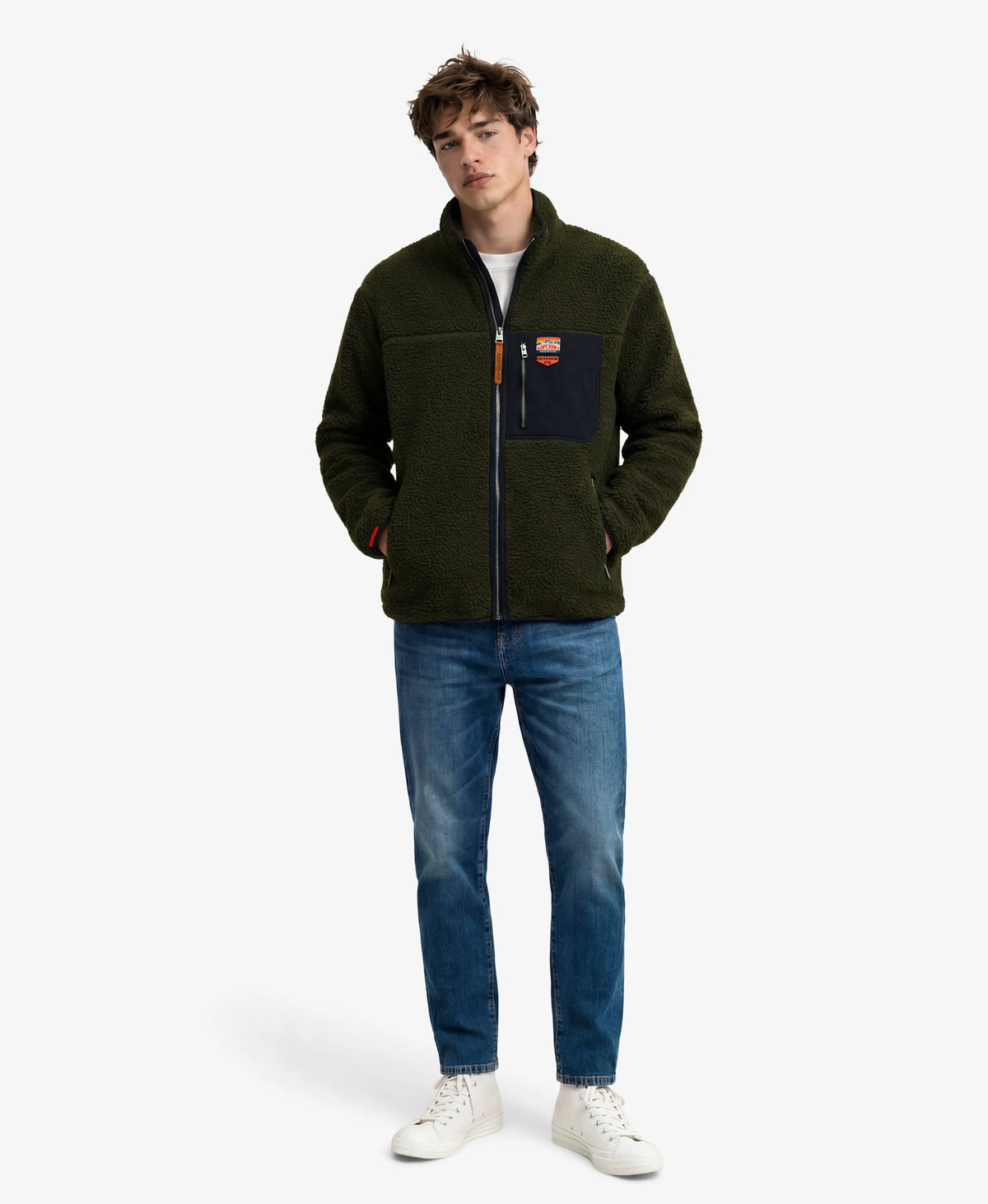 Vintage Retro Borg Fleece Jacket
