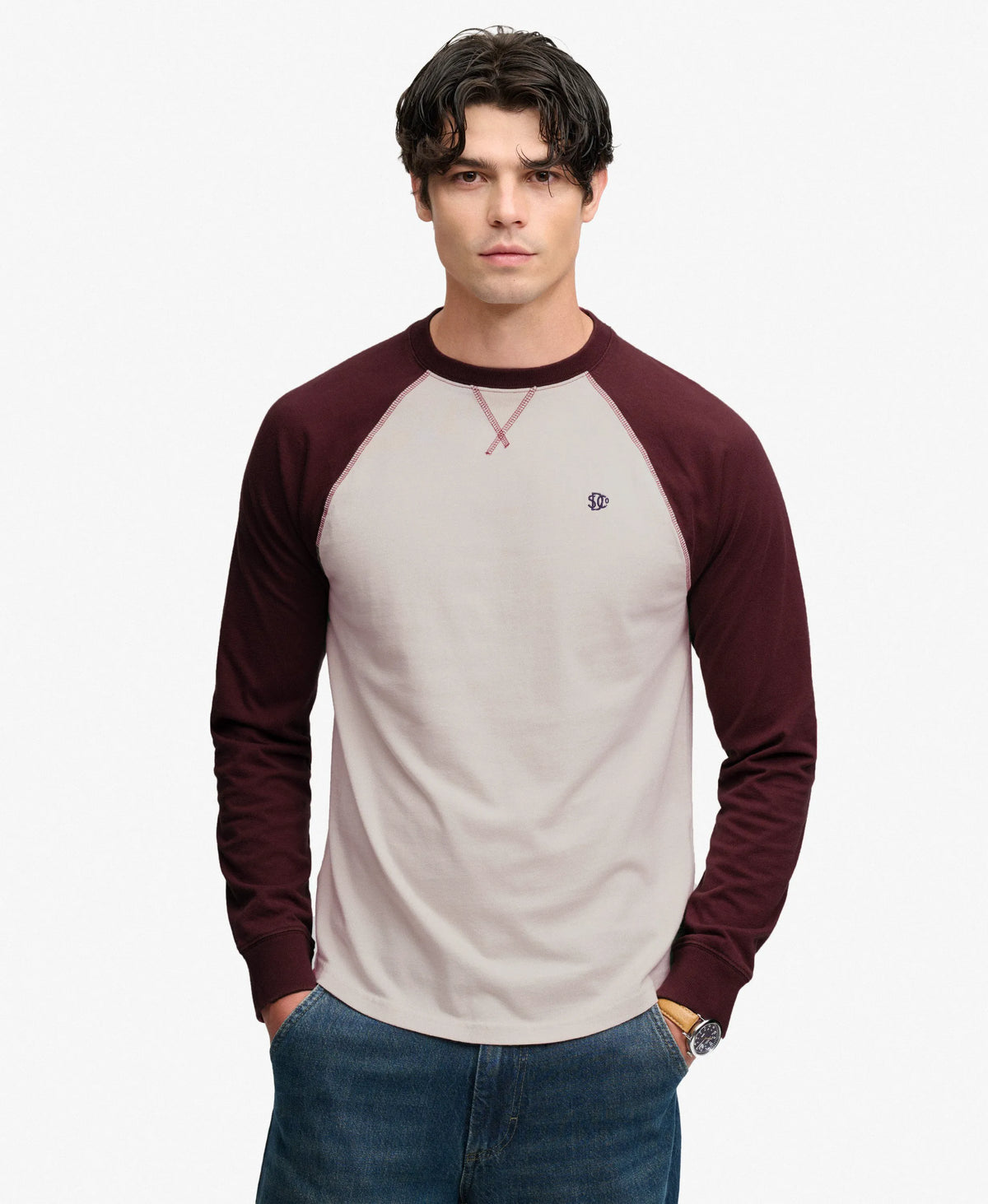White Sand/Dark Oxblood