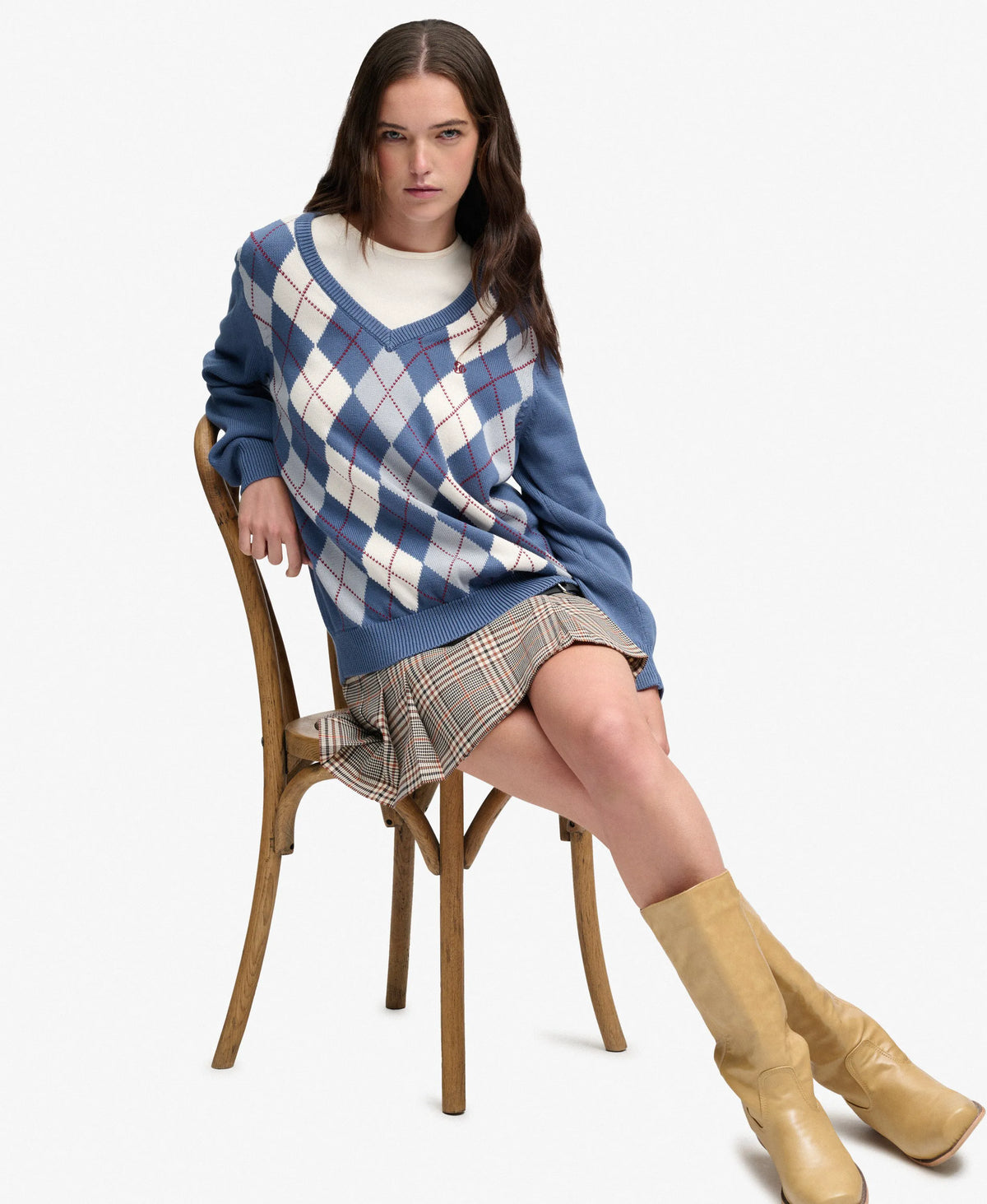 Mid Blue Argyle