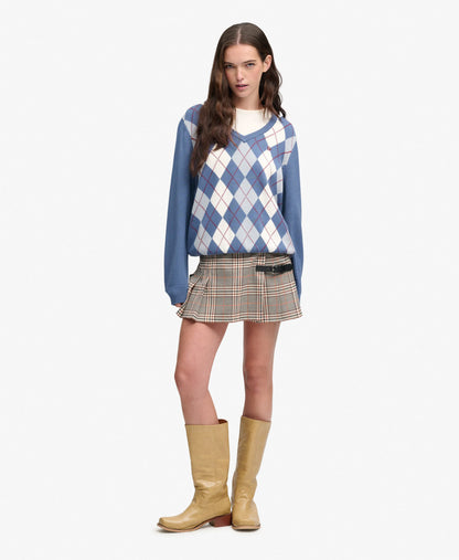 Mid Blue Argyle