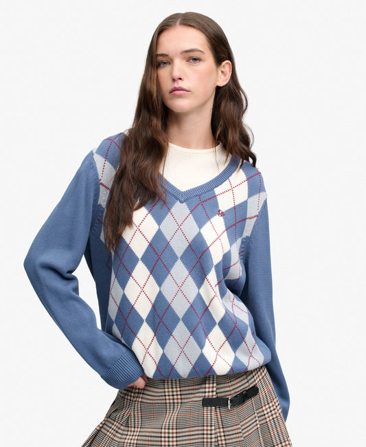 Mid Blue Argyle