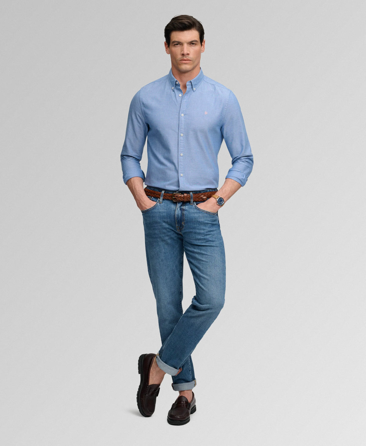 AZURE BLUE CHAMBRAY OXFORD