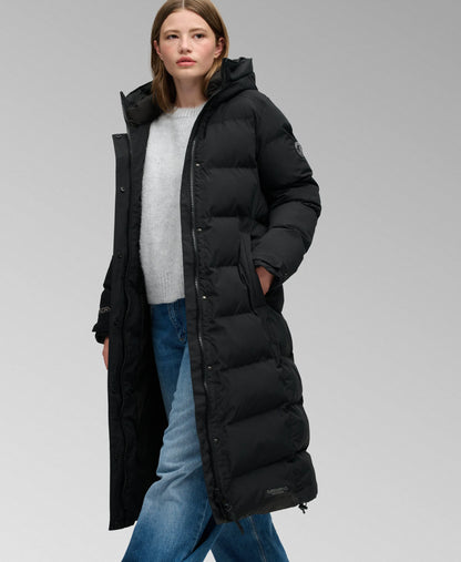 City Chevron Padded Longline Coat