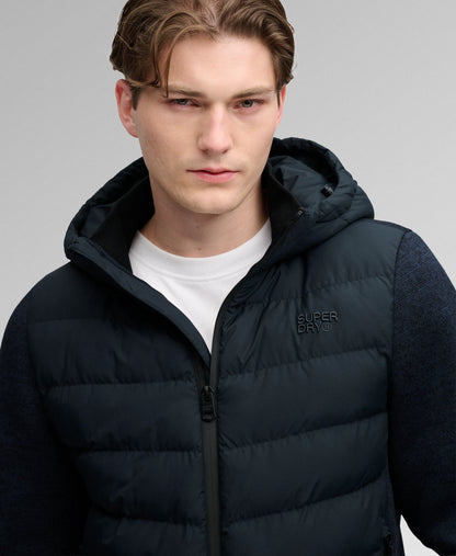 Hooded Storm Knit Hybrid Jacket