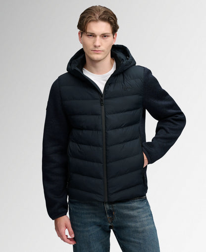 Hooded Storm Knit Hybrid Jacket