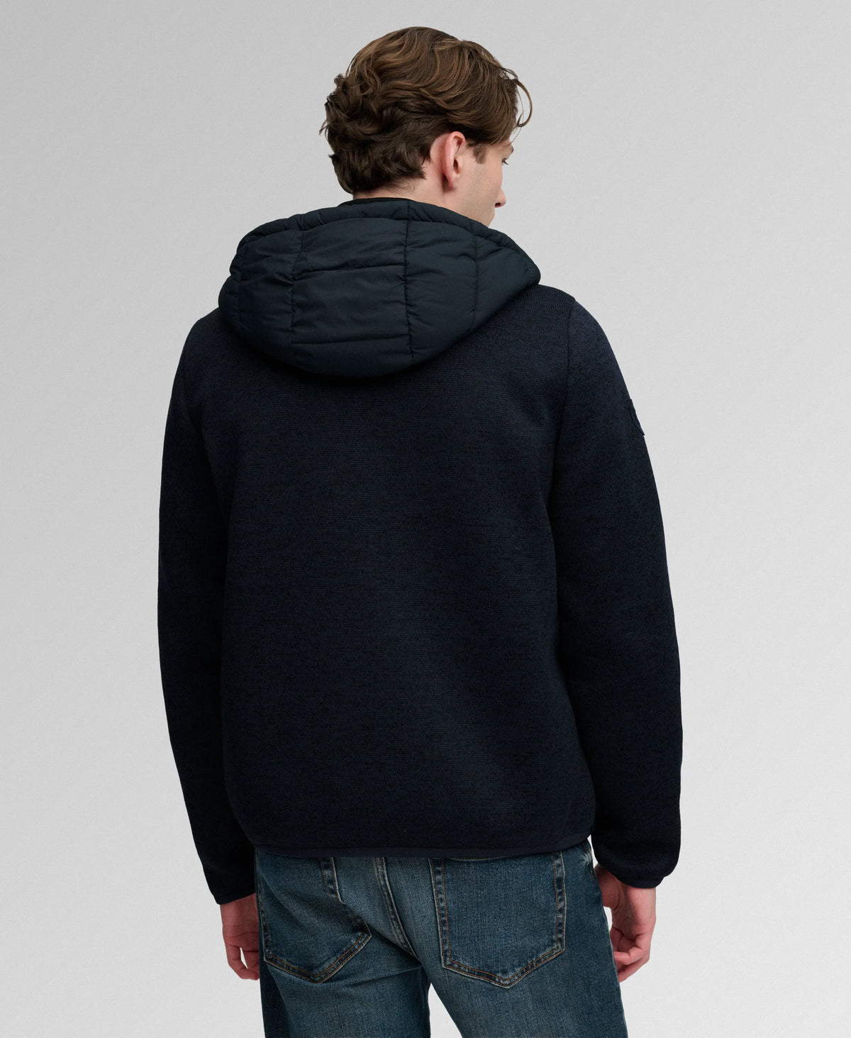 Hooded Storm Knit Hybrid Jacket