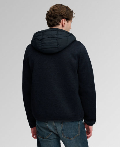 Hooded Storm Knit Hybrid Jacket