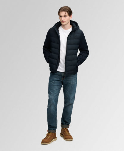 Hooded Storm Knit Hybrid Jacket