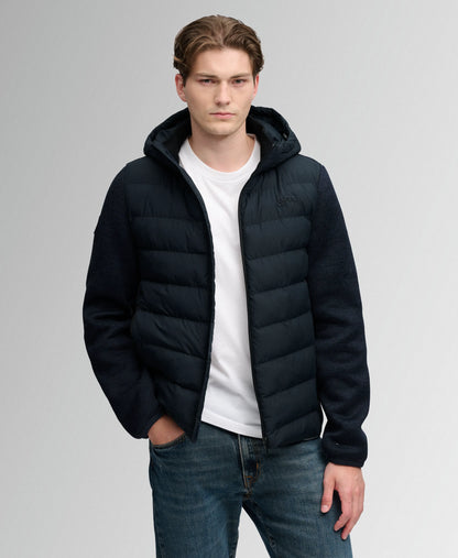 Hooded Storm Knit Hybrid Jacket