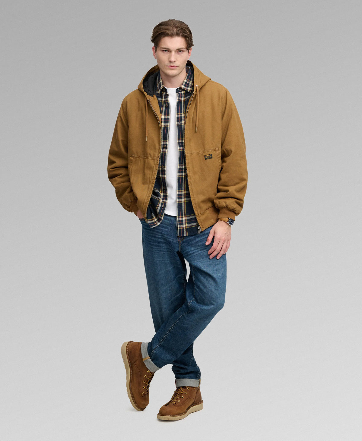 Hooded Workwear Bomber Jacket