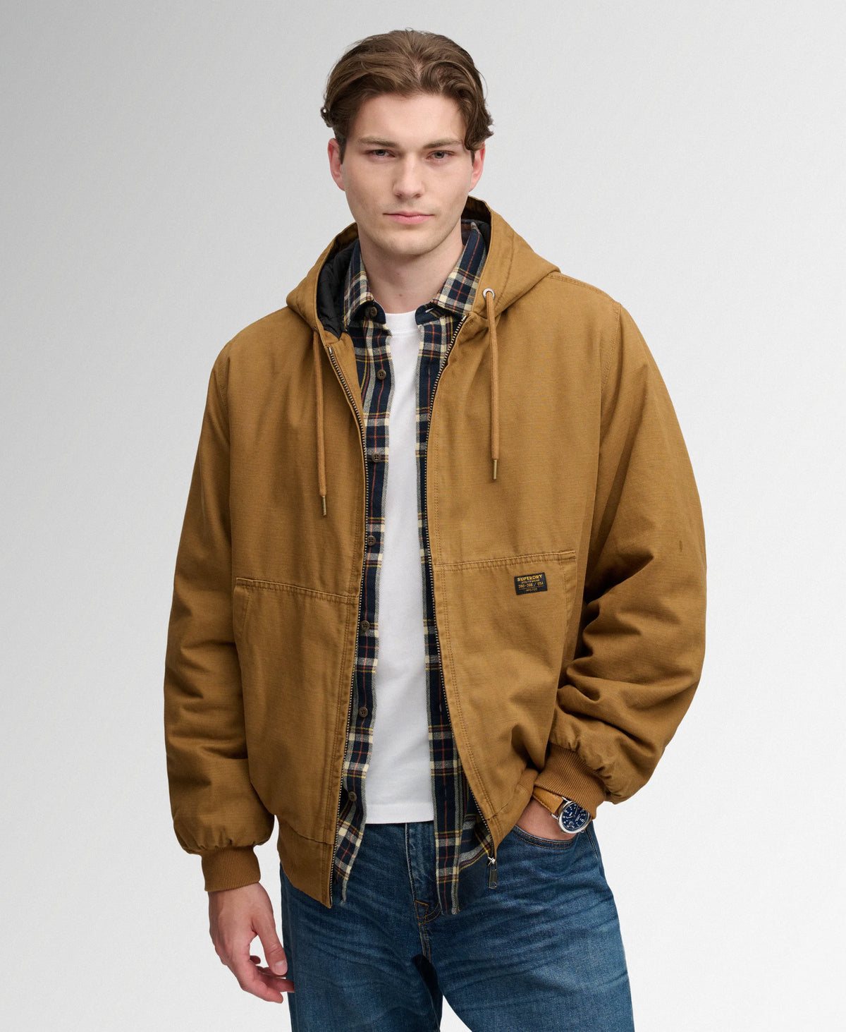 Hooded Workwear Bomber Jacket