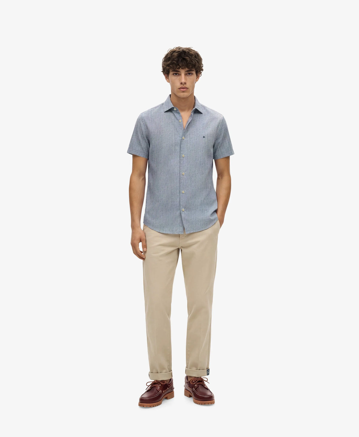 Ticking Navy Stripe