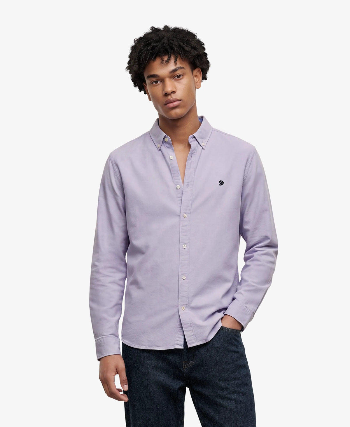 Light Lavender Purple Chambray