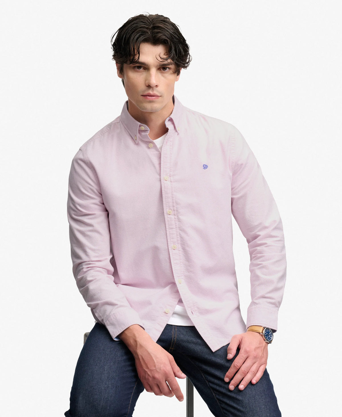 Blush Pink Chambray