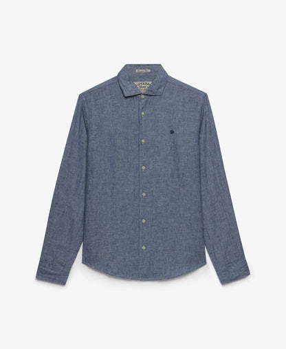 Indigo Needle Stripe