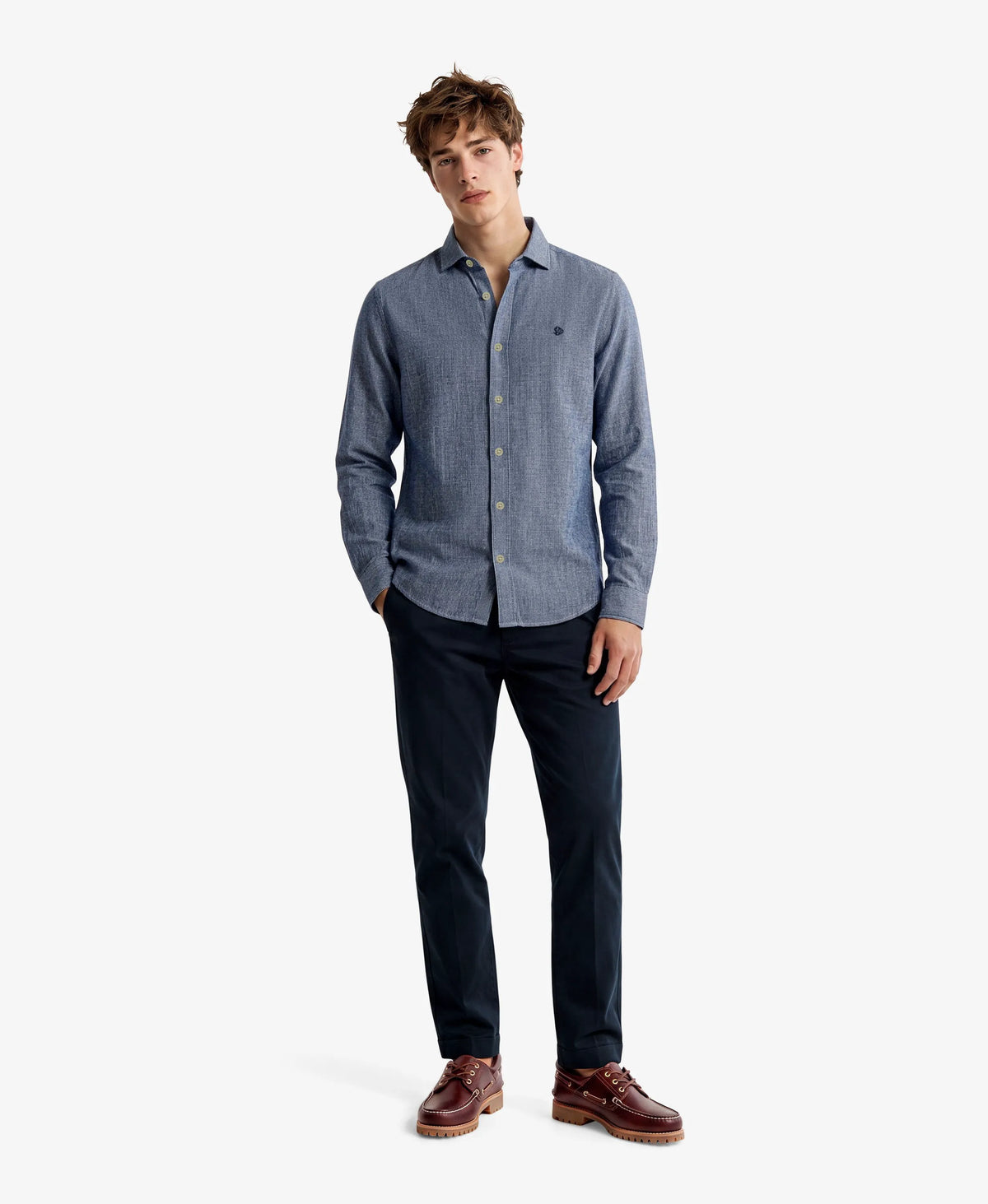 Indigo Needle Stripe