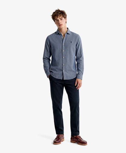 Indigo Needle Stripe