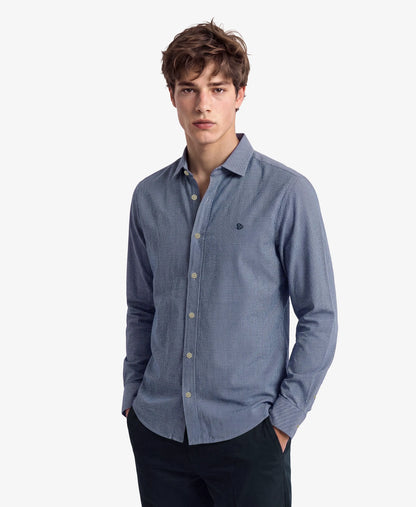 Indigo Needle Stripe