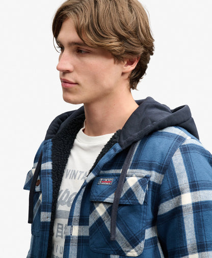 Borg Lined Hooded Overshirt
