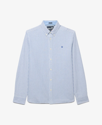 Azure Blue Chalk Stripe